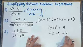 Simplifying Rational Algebraic Expressions | Explain in Detail | Part 3 | Grade 8 | Quarter 1 |