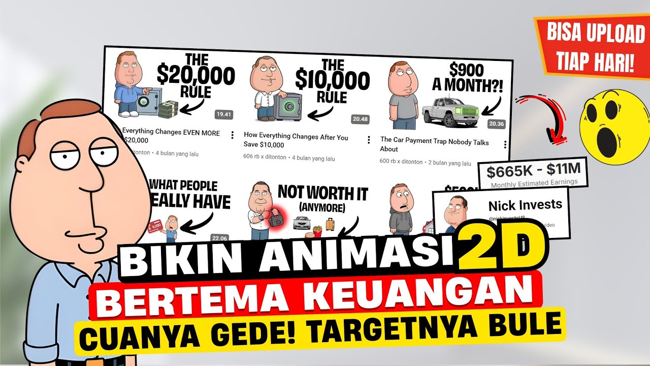 FULL TUTORIAL‼️ Cara SAYA Bikin Konten Animasi Keuangan GRATIS (TINGGAL KLIK)
