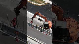 Road barrier alignment #tractor #constructionequipment #excavator #roadwork #construction #heavy