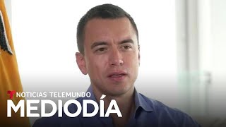 El presidente de Ecuador, Daniel Noboa, dice que han tenido "días muy duros" | Noticias Telemundo