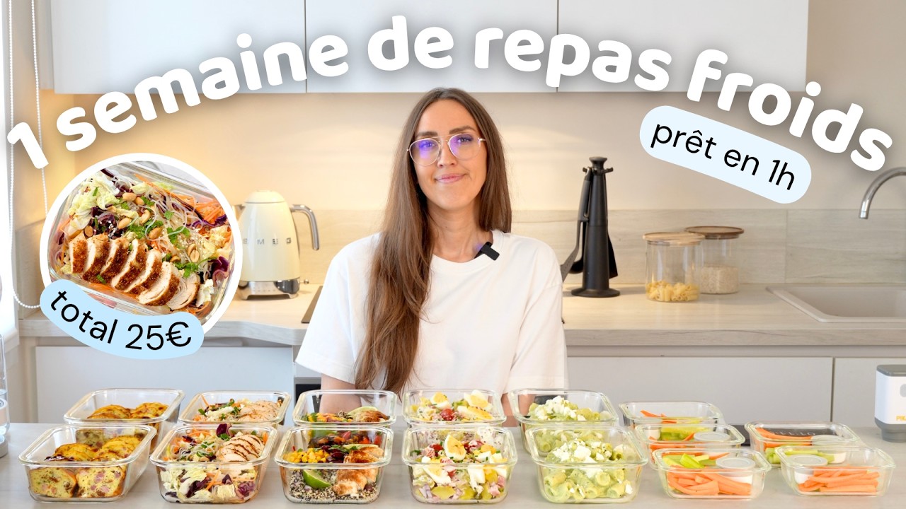 Meal prep d'été : 1 semaine de repas frais anti-canicule