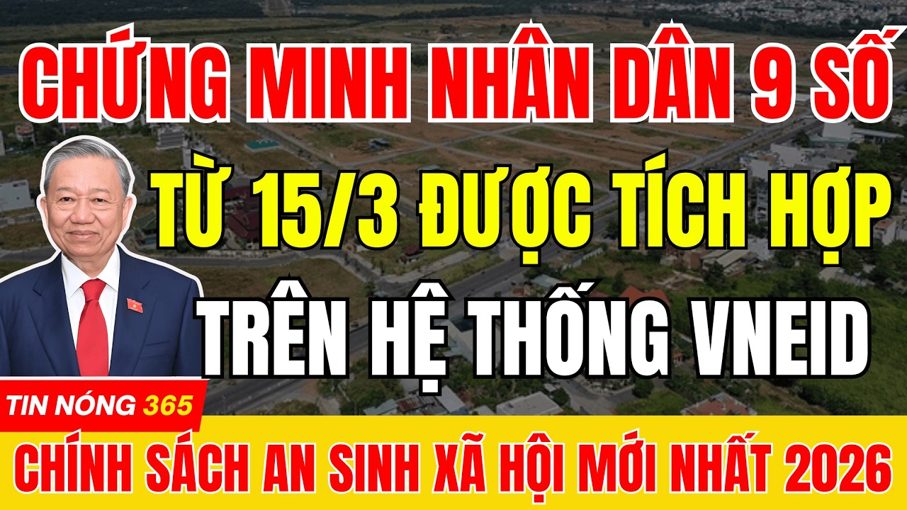 TỪ 15/3 SỐ CHỨNG MINH NHÂN DÂN 9 SỐ SẼ ĐƯỢC TÍCH HỢP TRÊN VnEID  NGƯỜI DÂN CẦN BIẾT #tintuc #thoisu