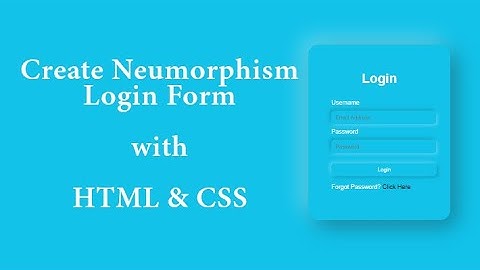 Create Neumorphism Login Form Indonesia | HTML & CSS