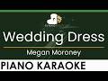 Megan Moroney Wedding Dress LOWER Key Piano Karaoke Instrumental 