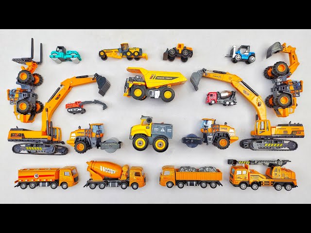 Construction vehicles see there are Mining Truck, Dump Truck, Mixer truck, Exavator, Road roller, class=