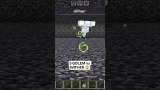 3 Golem vs Wither 😱 Who Will Win? Minecraft #shorts #minecraft