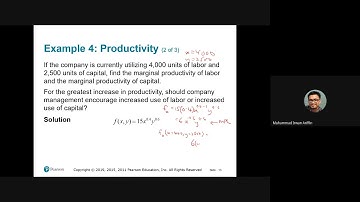 ECON 1150 Partial Derivatives