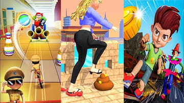 Tippy Toe 3D vs Little Singham Cycle Race vs Kicko And Super Speedo - ios,Android Gameplay Part 2
