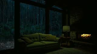 Heavy Rain and Thunder in Room with a Glass Roof-Sleep to Rain Sounds Surrounded by a Nature Scene