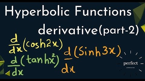 derivative of hyperbolic functions examples with solutions (part-2)#derivatives#calculus#math#cosh2x