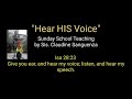 Hear his voice