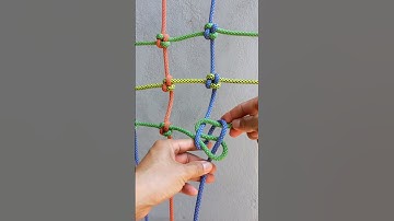 Climbing Net/ Cargo Net/ Tying Crown Knot. #knots #shorts