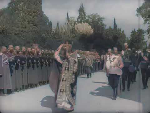 Николай II в Ливадийском дворце. 1912 г. Кинохроника в цвете