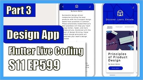 [Flutter] Flutter Live Coding EP599 (Design App Part 3)