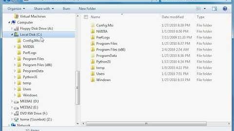 Windows 7 Navigation Pane bug