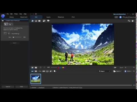 PhotoDirector Content-Aware Removal Demo | CyberLink