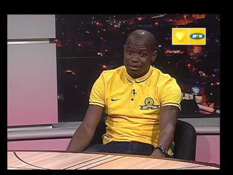 Thomas Mlambo, host of sport @ 10 interviews footballer Hlompho Kekana