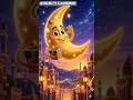 Eid Mubarak Animation 🌙 | Talking Moon, Lantern & Sweets | Cute Pixar Style Eid Story#EidMubarak