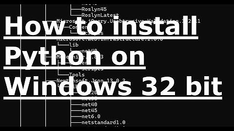 Install python on Windows 32 bit