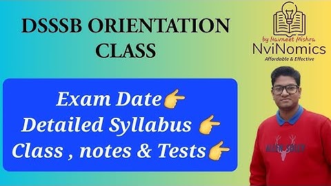 DSSSB Statistical Analyst Live orientatioin class by NviNomics master 👉strategy to clear exam ||