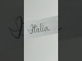 Letra cursiva - Italia