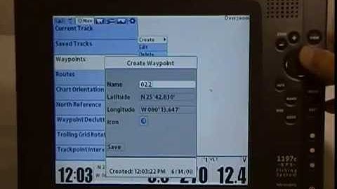 How To Create A Waypoint Under The Nav Menu - iboats.com