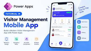 Power Apps Visitor Management App | Modern Mobile UI & Menu Component | Part 1