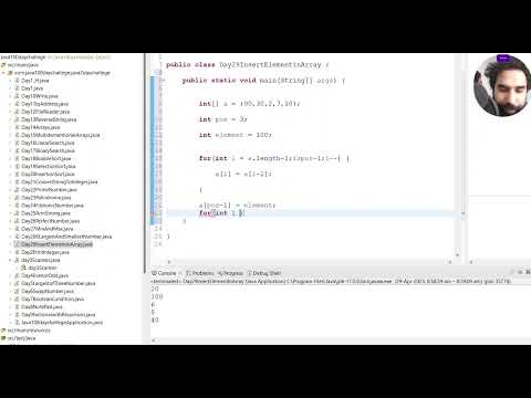 Placement Series 100 Days challenge -- DAY29(Insert An Element Into An Array In Java | Hindi)