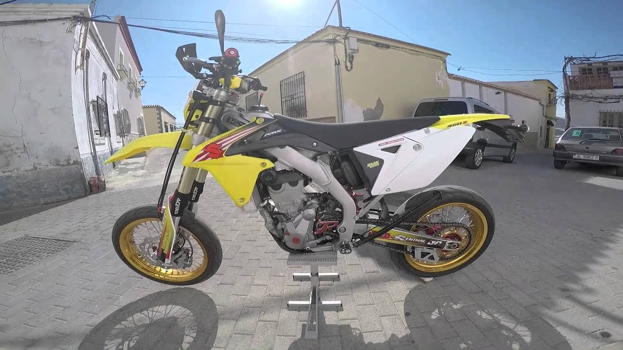 SUZUKI RMX 450z-supermotard - YouTube
