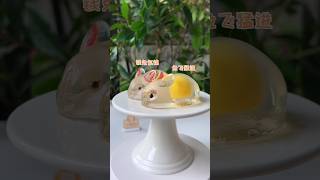 Cat Making Rabbit Jelly With Coconut