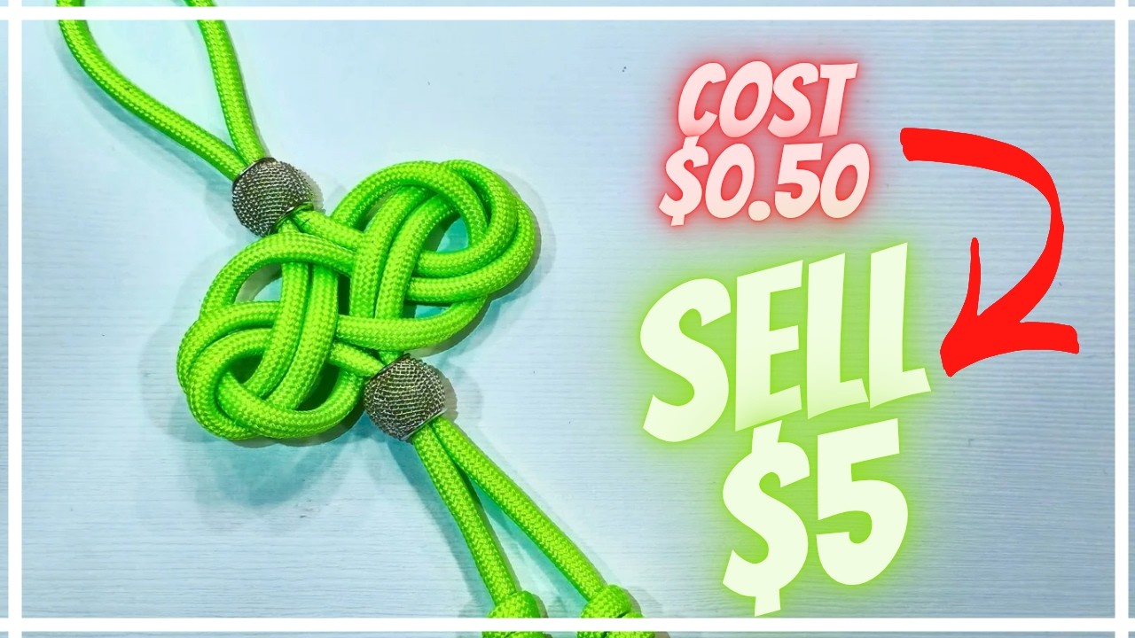 How to Turn $0.50 of Cord into a $5 Business (Easy Paracord Knot).
