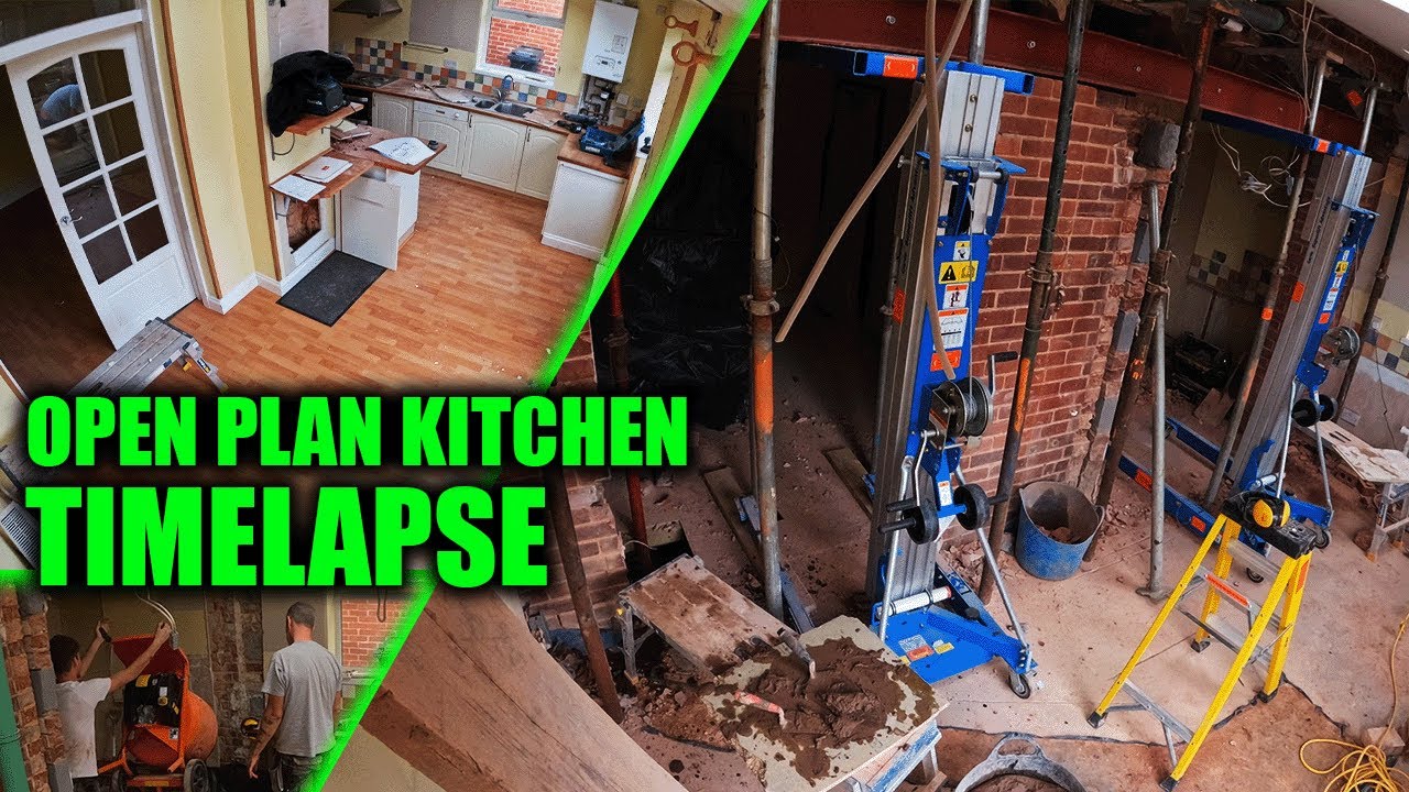 Open Plan Kitchen Build #TimelapseBuild #Construction #OpenPlanKitchen ...