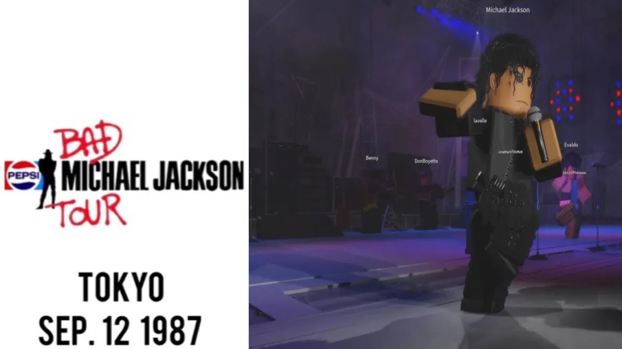 4K Roblox Michael Jackson WBSS Bad Tour 1987 Japan YouTube 