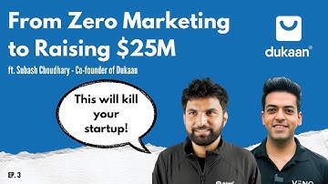 Unfiltered Chat with Subhash, Co-Founder of Dukaan | VENQ x Dukaan