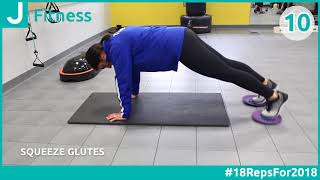 #18RepsFor2018 - Glider Plank Jacks