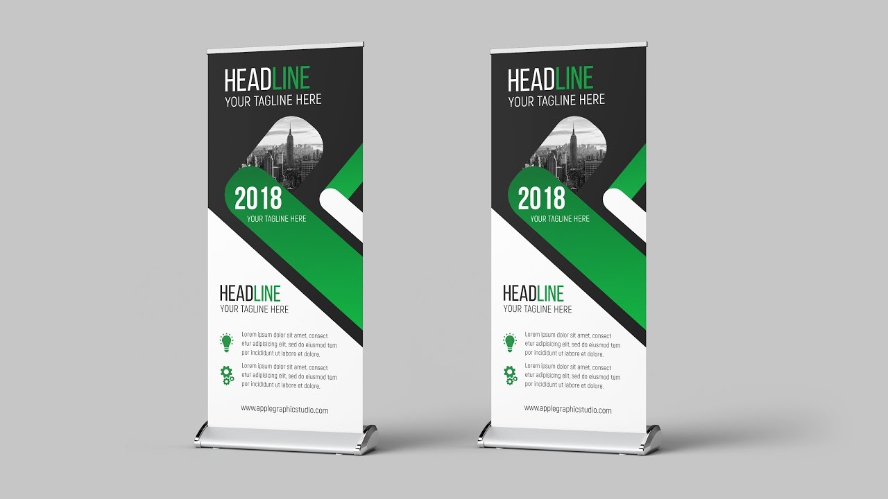 Photoshop Roll Up Banner Stand Up Banner Design Tutorial 