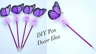 DIY Pen Decor Idea With Paper | Pen decoration | Back To School Crafts
