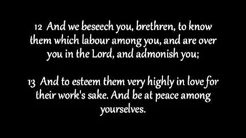 1st Thessalonians Chapter 5 KJV AV Read Along