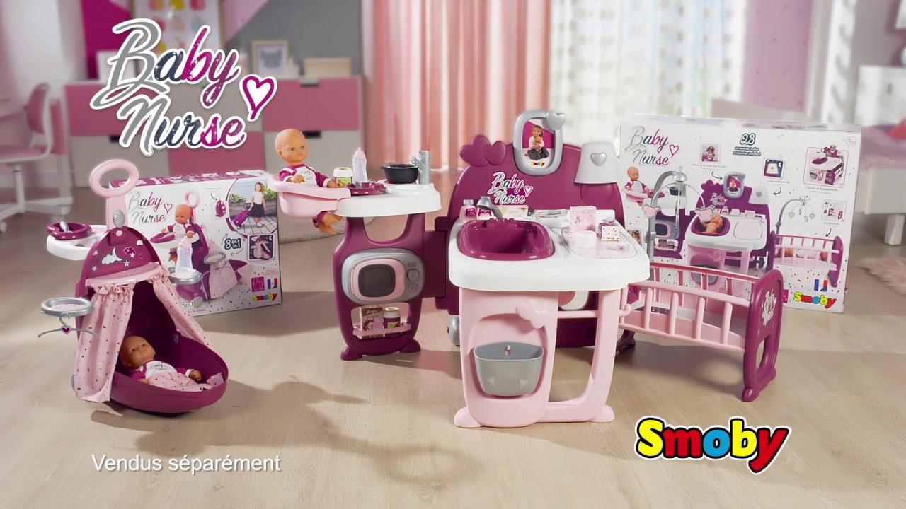 Smoby - Baby Nurse : La Grande Maison des Bébés + Valise Nursery 3 en 1 