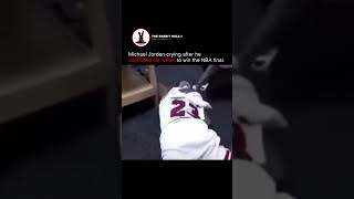 Michael Jordan Crying after he sacrificed his father to win the NBA final