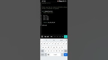 In python, you can return more than one value from a function 😎