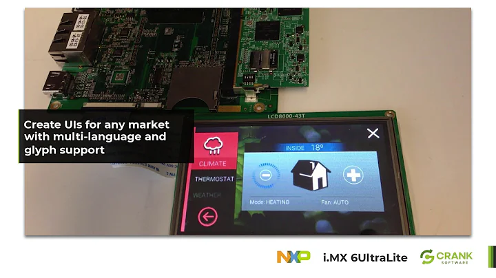 Experience Storyboard on the NXP i.MX 6UltraLite | Crank Software Sample GUI Demo Image
