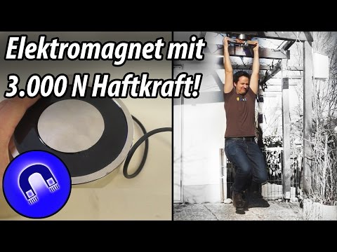 3.000 Newton Elektromagnet vs. Körpergewicht!