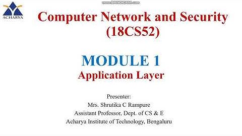 Computer network and security (18CS52) Module 1 Application layer part 1