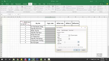 Hướng dẫn cách giới hạn giá trị nhập trên Excel