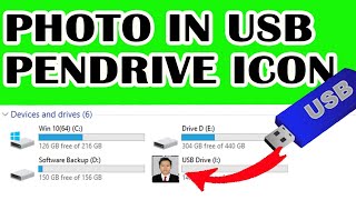 Put photo in Pendrive or USB icon | Change Drive Icon | Storage Device