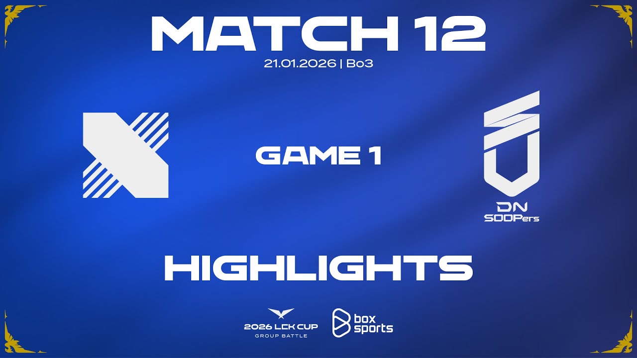 Highlights DRX vs DNS | Game 1 | Match 12 | LCK CUP 2026