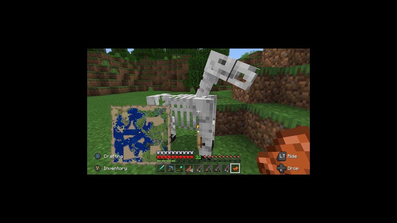Minecraft Trying to Ride Skeleton Horse shorts YouTube