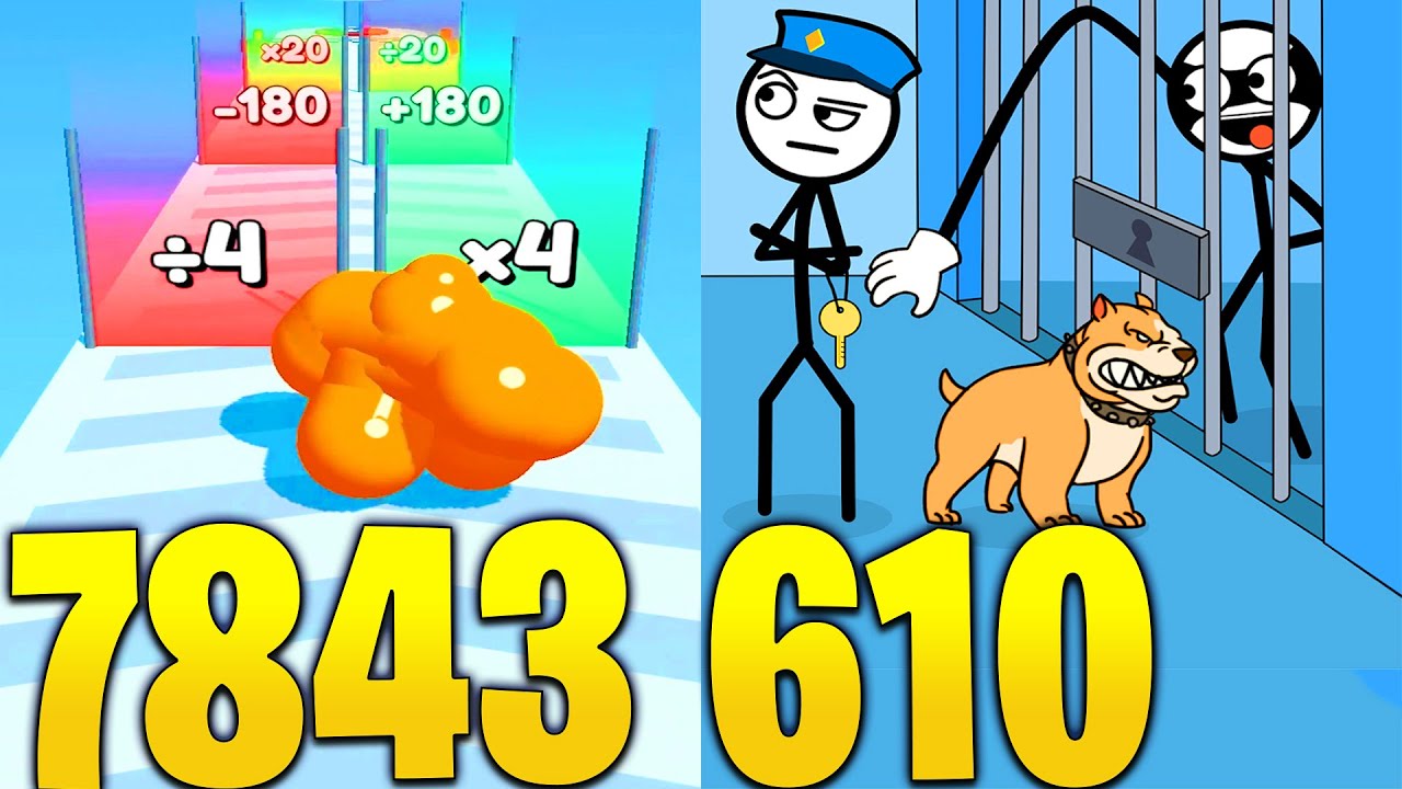 Tall man run VS Thief Puzzle - All Levels SpeedRun Gameplay