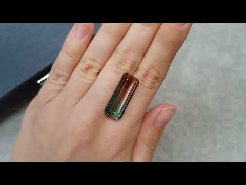 Polychrome tourmaline 14.93 ct Video  № 2